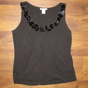 H & M Tank top Shirt Black Size Small